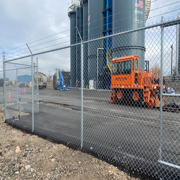 Galvanized chain link fence