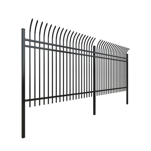 Curve Top Spear Steel Fence